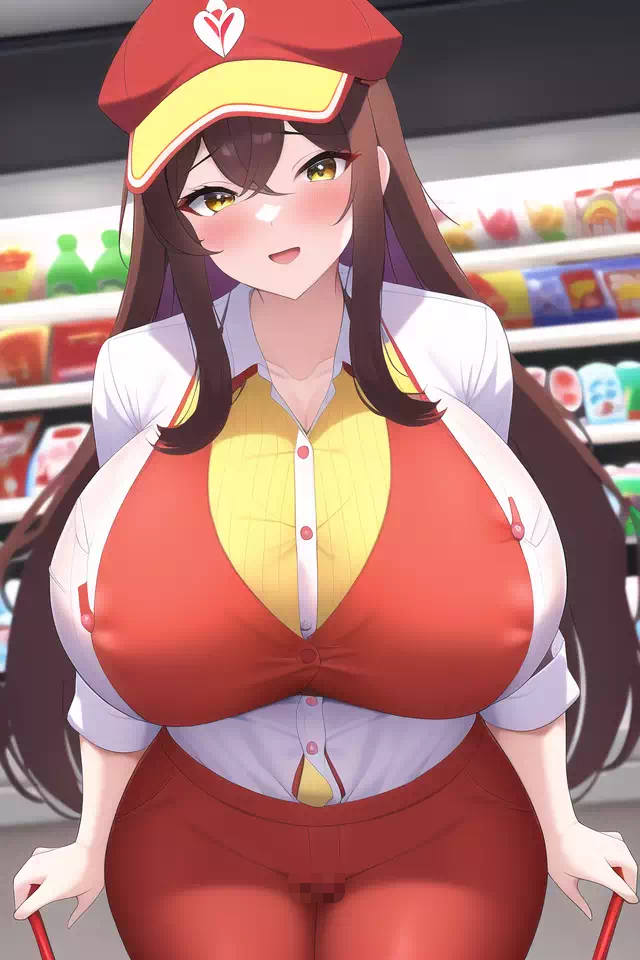 澀澀的巨乳美女店員