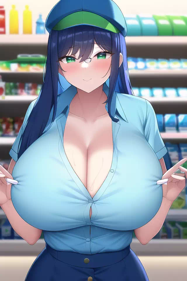 澀澀的巨乳美女店員