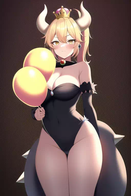 Bowsette balloon inflation