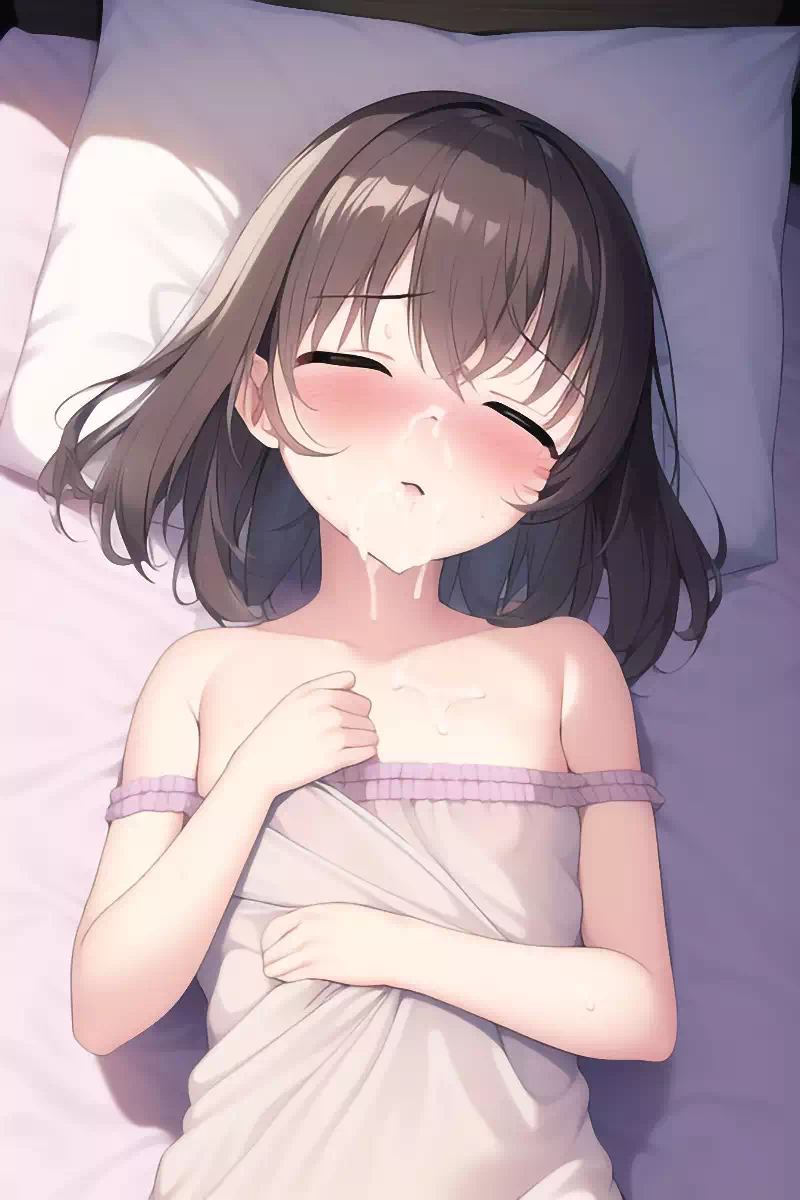 睡眠中にぶっかけても全然起きない子