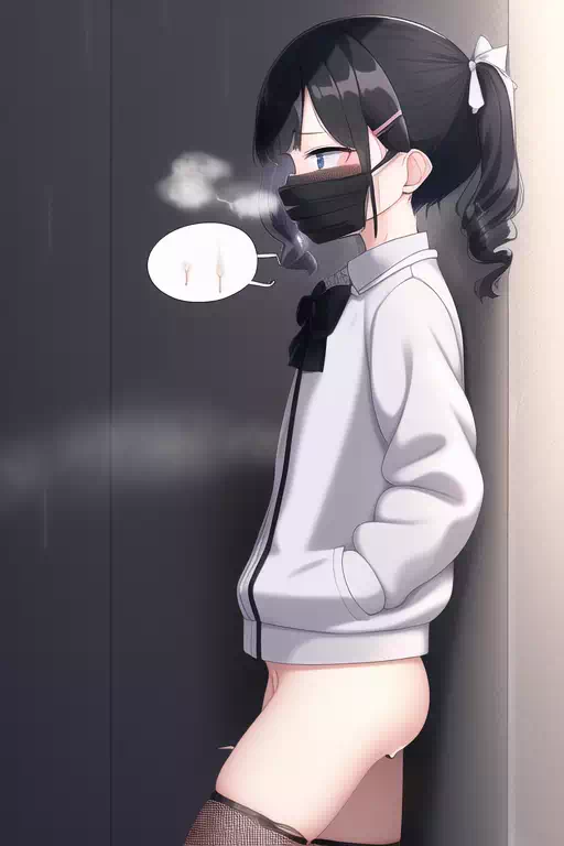 月ノ美兎 地雷系 野外小便 04