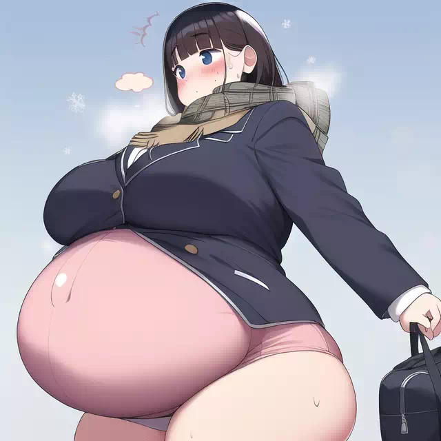 novelAI fat girl school3