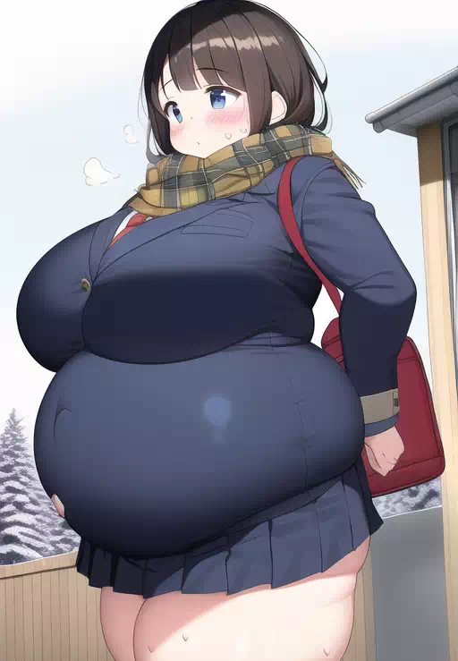 novelAI fat girl school3