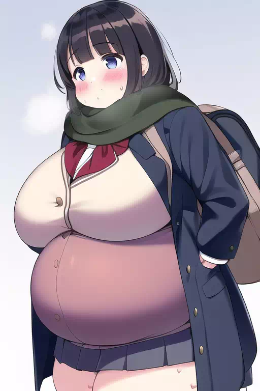 novelAI fat girl school3