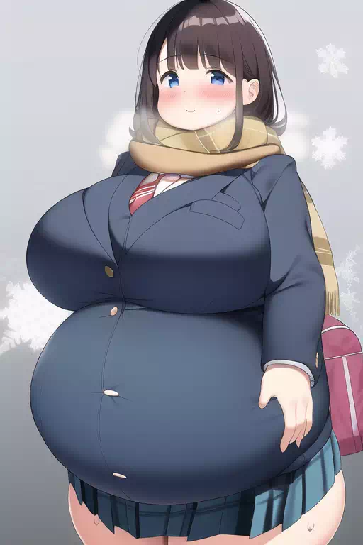 novelAI fat girl school3