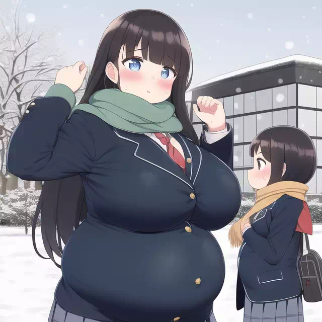 novelAI fat girl school3