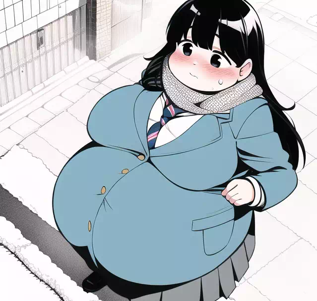 novelAI fat girl school3