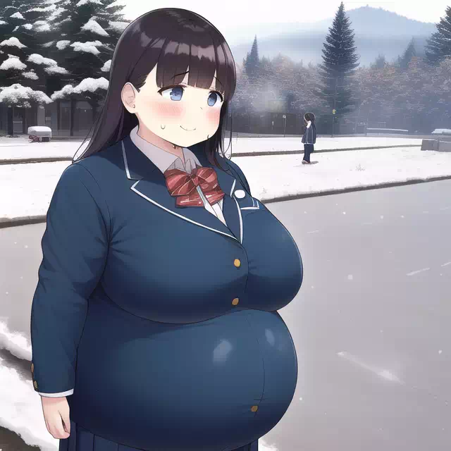 novelAI fat girl school3