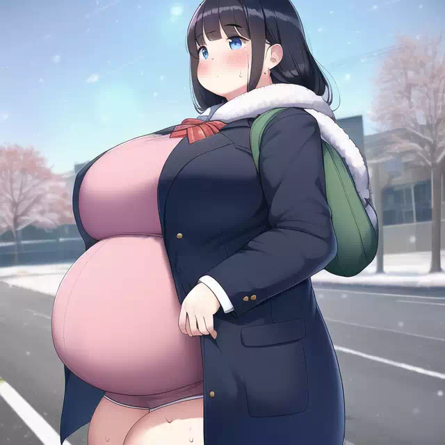 novelAI fat girl school3