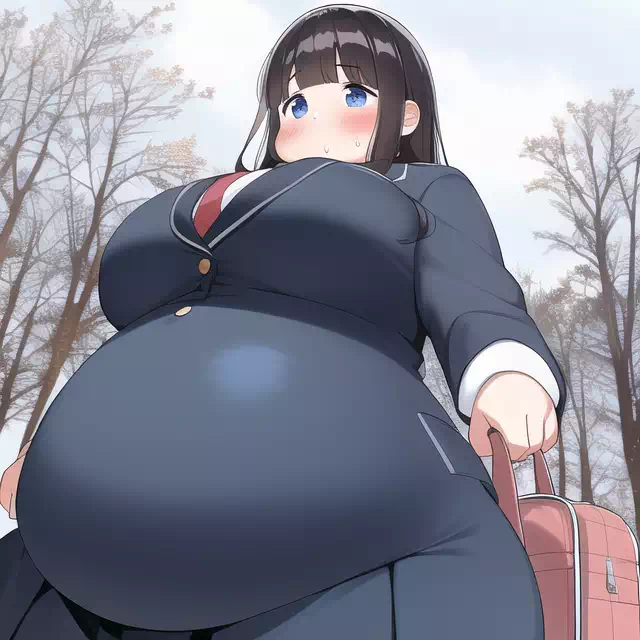 novelAI fat girl school3