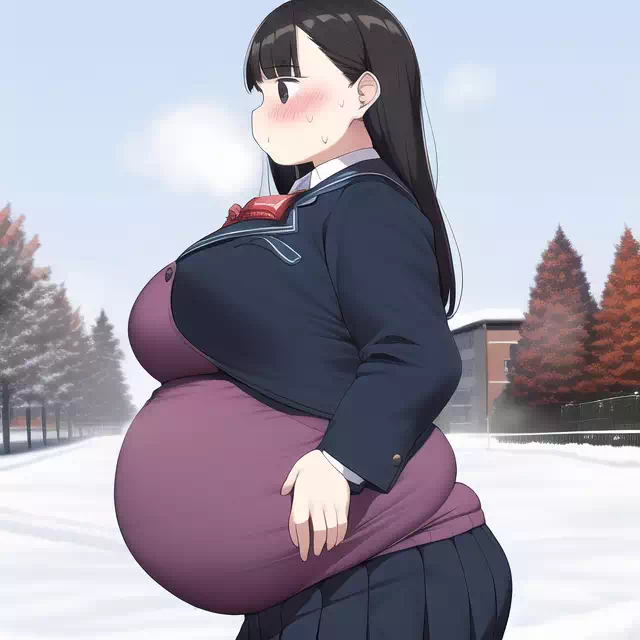 novelAI fat girl school3