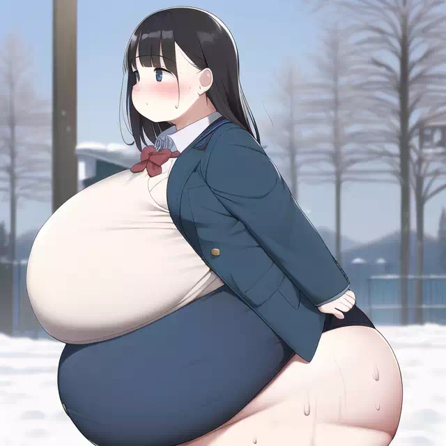 novelAI fat girl school3