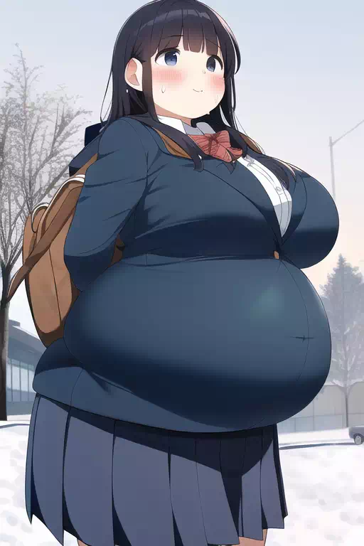 novelAI fat girl school3