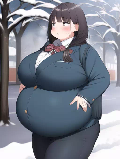 novelAI fat girl school3