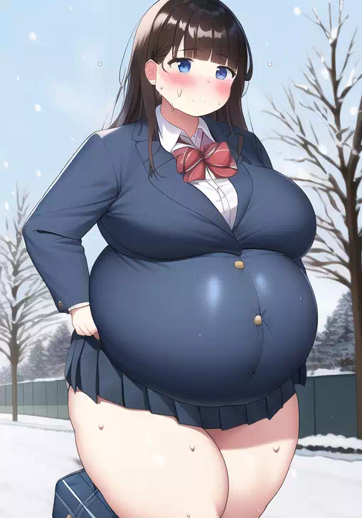 novelAI fat girl school3