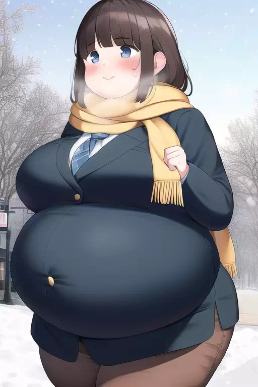 novelAI fat girl school3