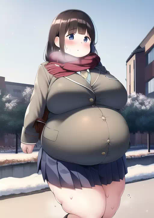 novelAI fat girl school3