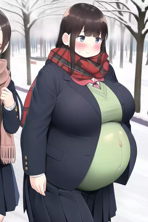 novelAI fat girl school3