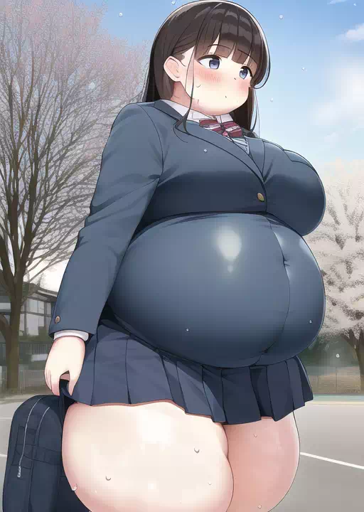 novelAI fat girl school3