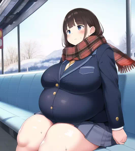 novelAI fat girl school3