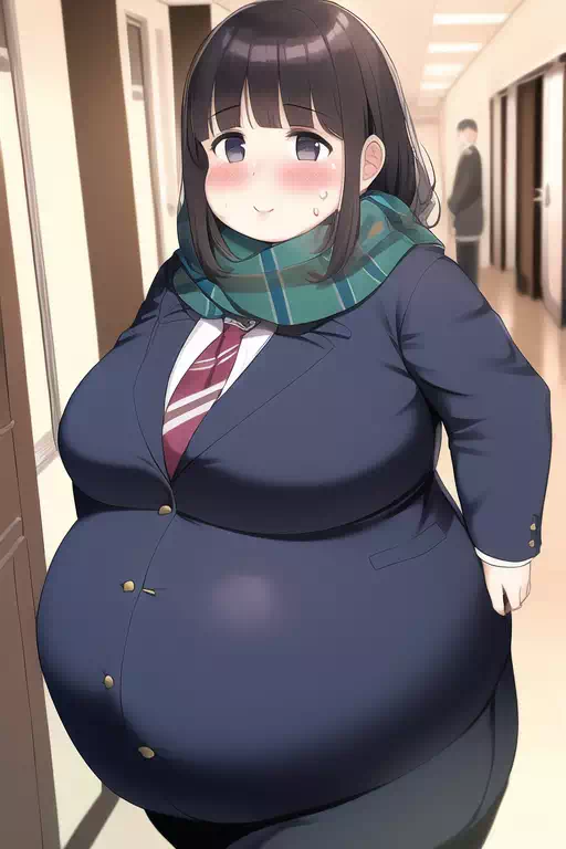 novelAI fat girl school3