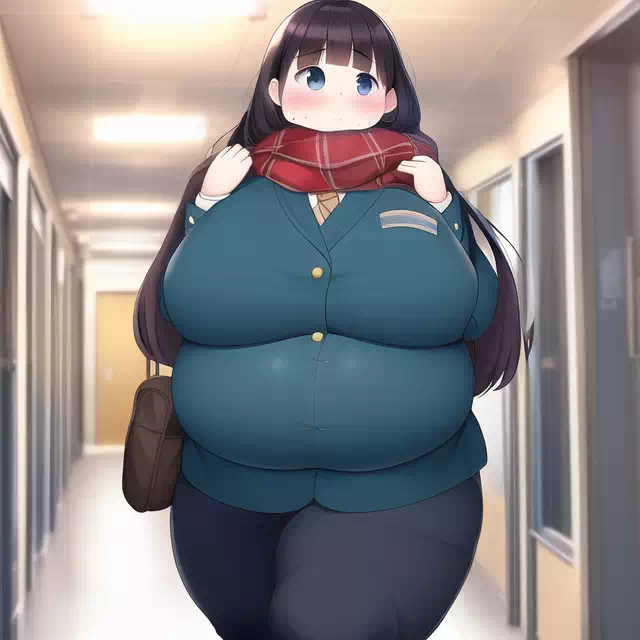 novelAI fat girl school3