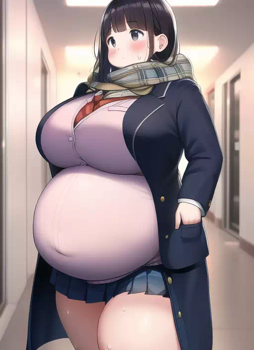 novelAI fat girl school3