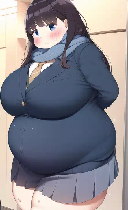 novelAI fat girl school3