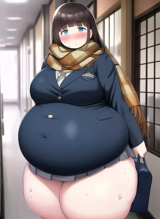 novelAI fat girl school3