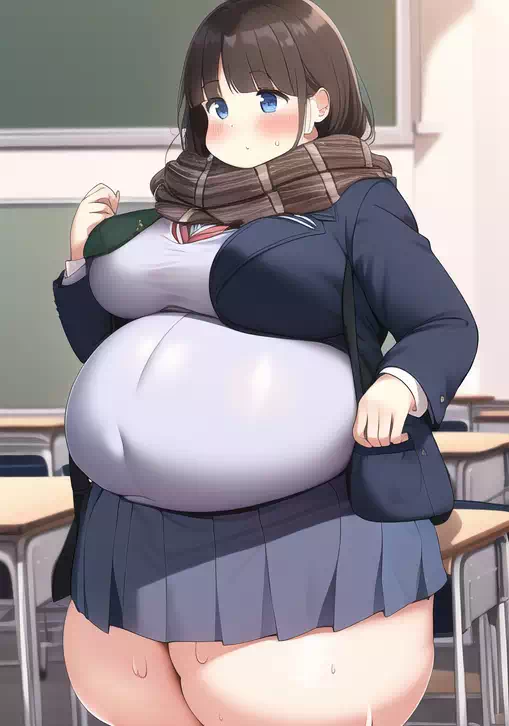 novelAI fat girl school3