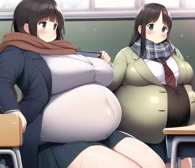 novelAI fat girl school3