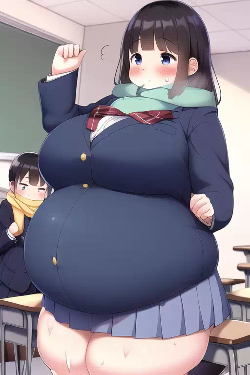 novelAI fat girl school3