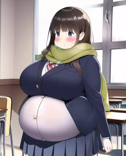 novelAI fat girl school3