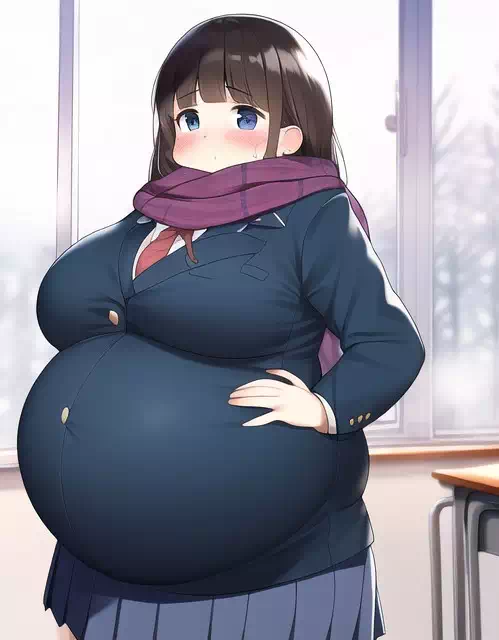 novelAI fat girl school3