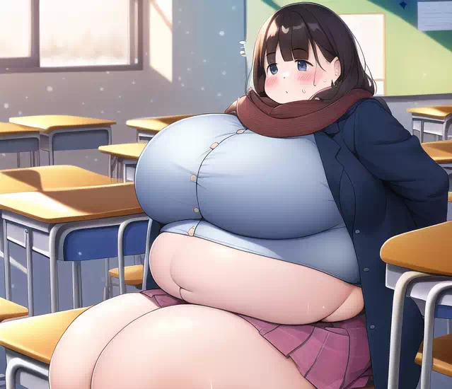 novelAI fat girl school3