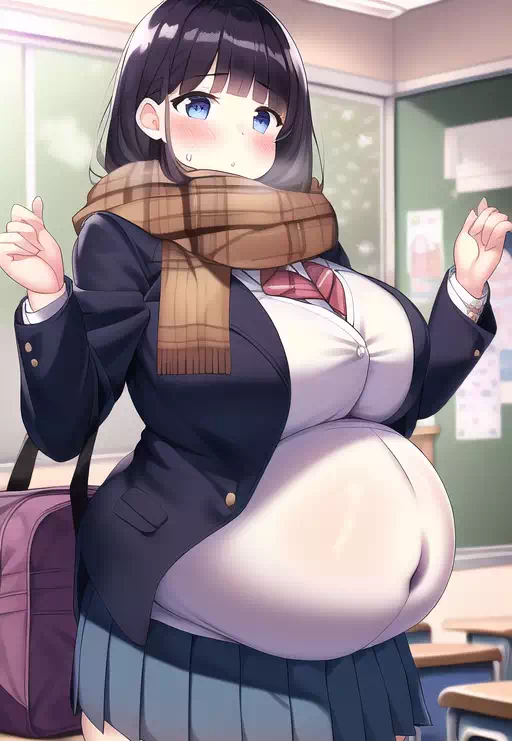 novelAI fat girl school3