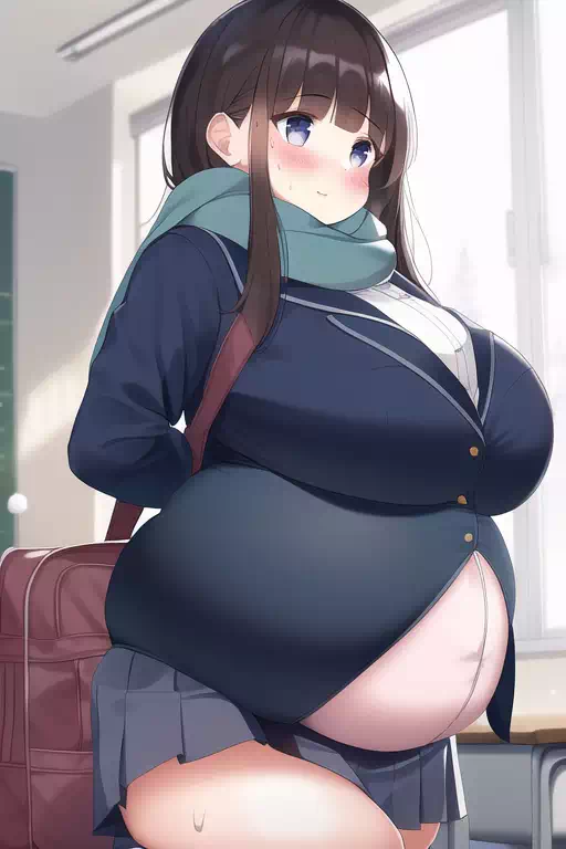 novelAI fat girl school3