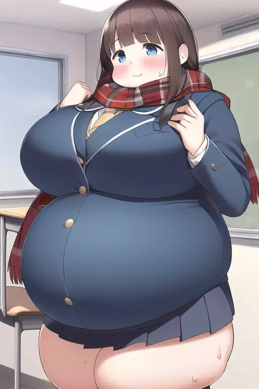 novelAI fat girl school3