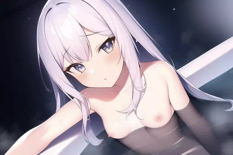 NovelAI銀髪入浴(R-18)