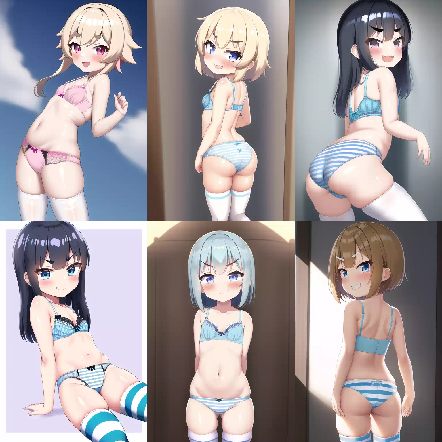 下着姿のメスガキ