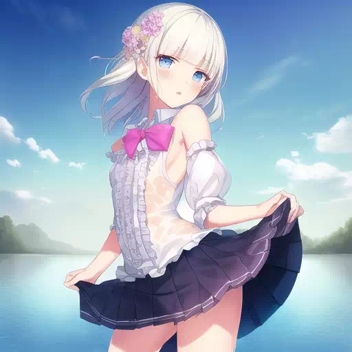 白色短?可?小?娘