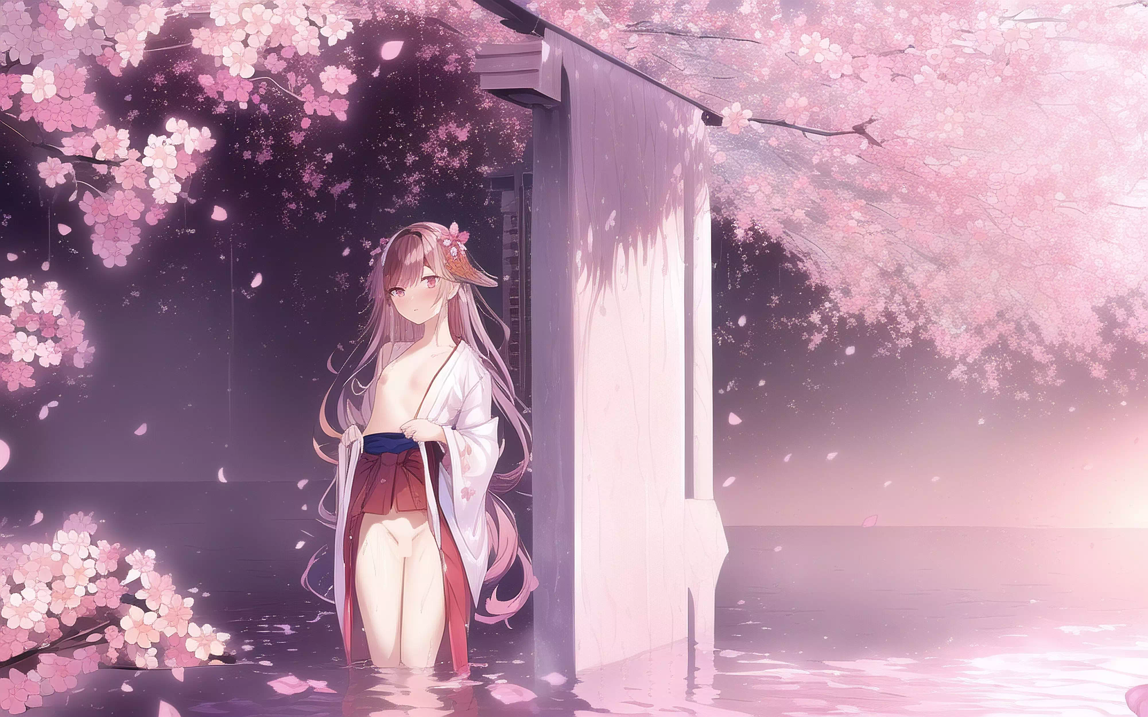 巫女と桜