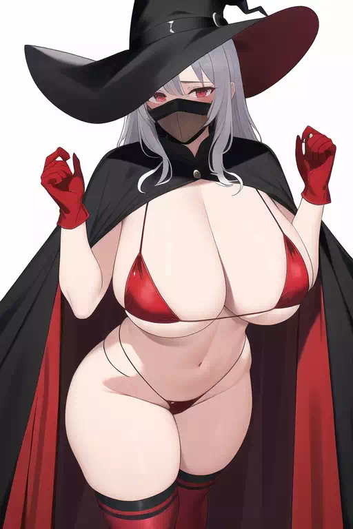 銀髪セクシー魔女