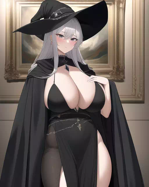 銀髪セクシー魔女