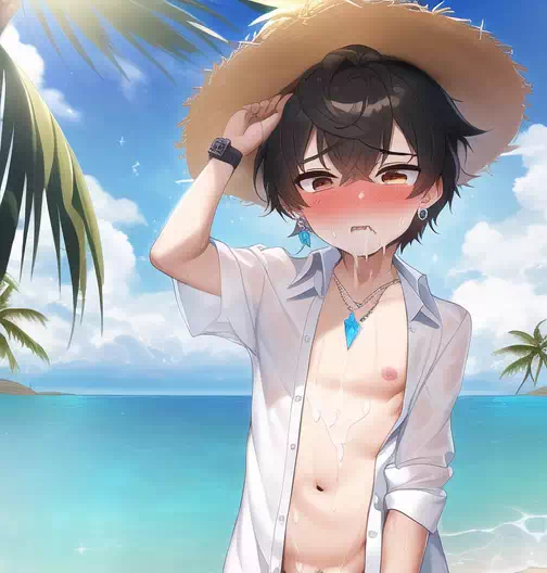 （NovelAI）Beach Boy！ 3