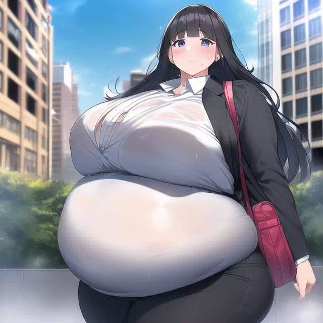 novelAI fat girl business suit