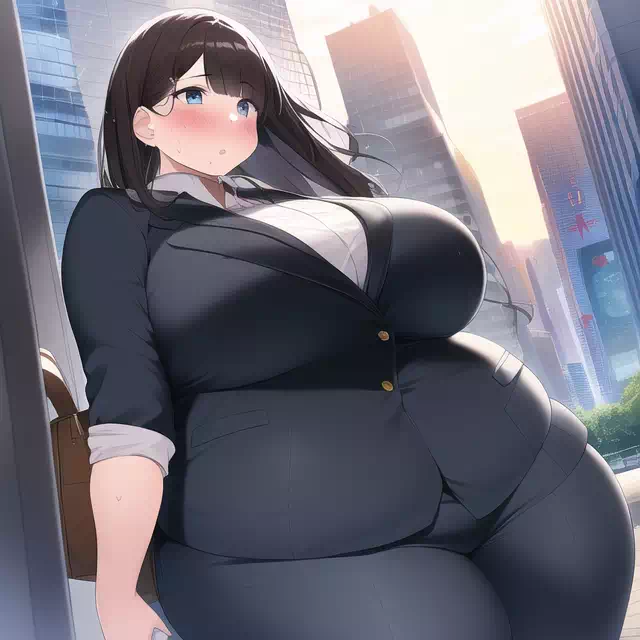 novelAI fat girl business suit