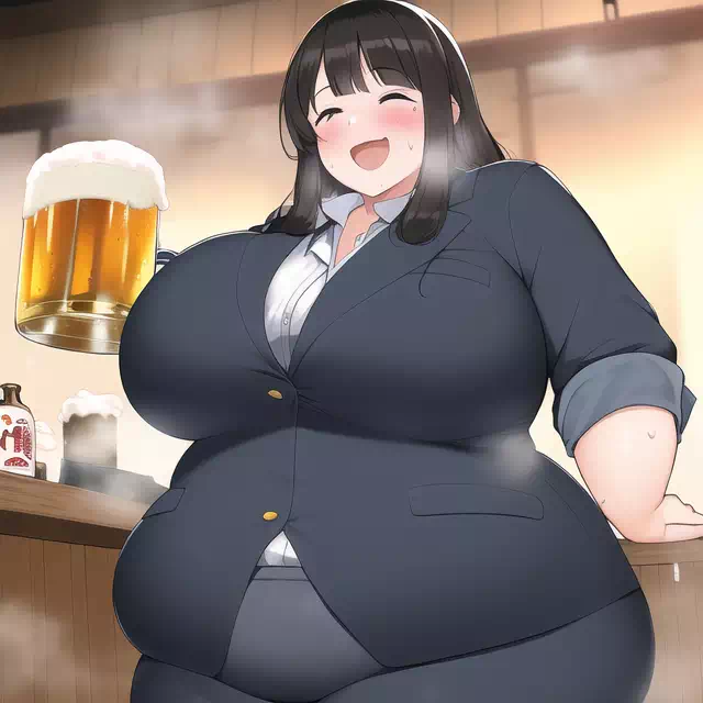 novelAI fat girl business suit