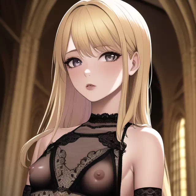 ai～blonde hair girl in church