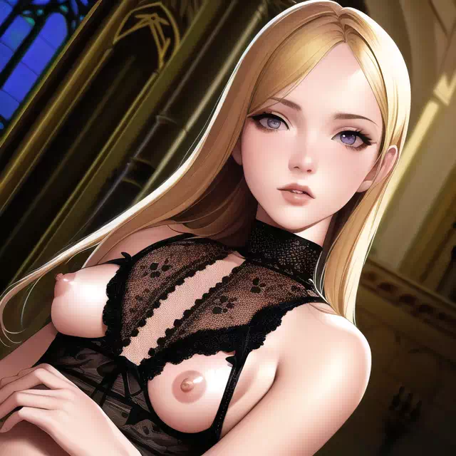 ai～blonde hair girl in church